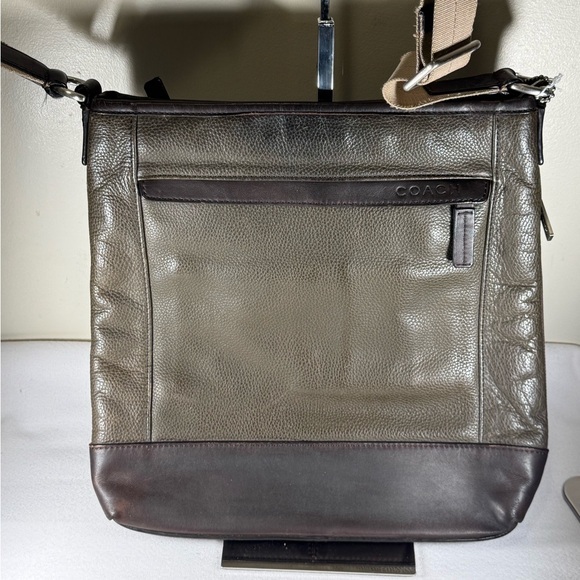 Coach Handbags - COACH MESSENGER BAG GREY ALL LEATHER IN MINT CONDITIONION